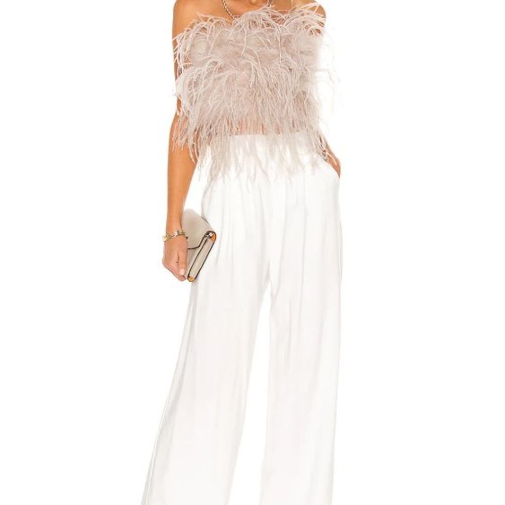 LaMarque Zaina Feather Top - Dusty Rose - Small - NWT